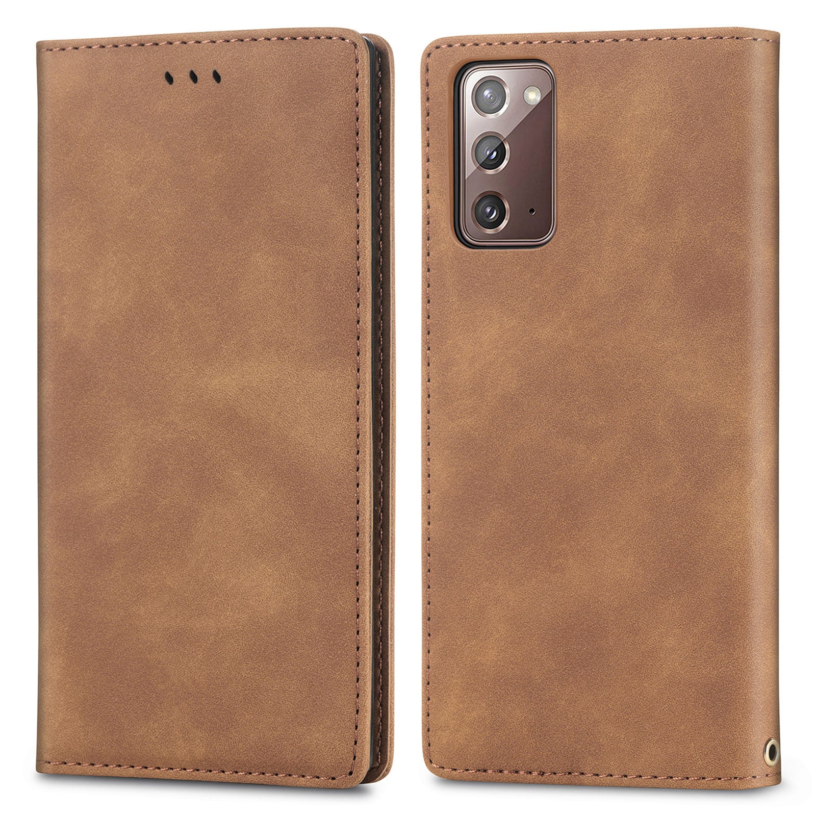 PU Leather Protective Phone Case For Samsung Galaxy Note20 5G / Note20 Skin-touch Retro Magnetic Auto Closing Stand Anti-fall Phone Cover Card Holder PU Leather Protective Phone Case For Samsung Galaxy Note20 5G / Note20 Skin-touch Retro Magnetic Auto Closing Stand Anti-fall Phone Cover Card Holder